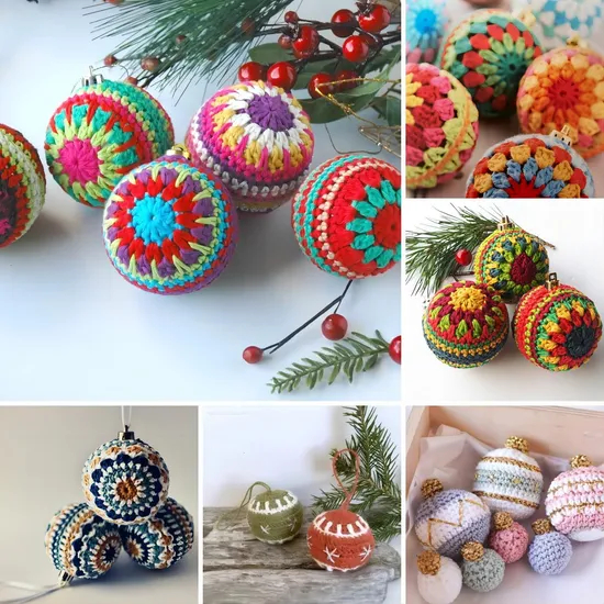 Handcrafted Custom Crochet Christmas Baubles - Perfect for Festive Holiday Decor