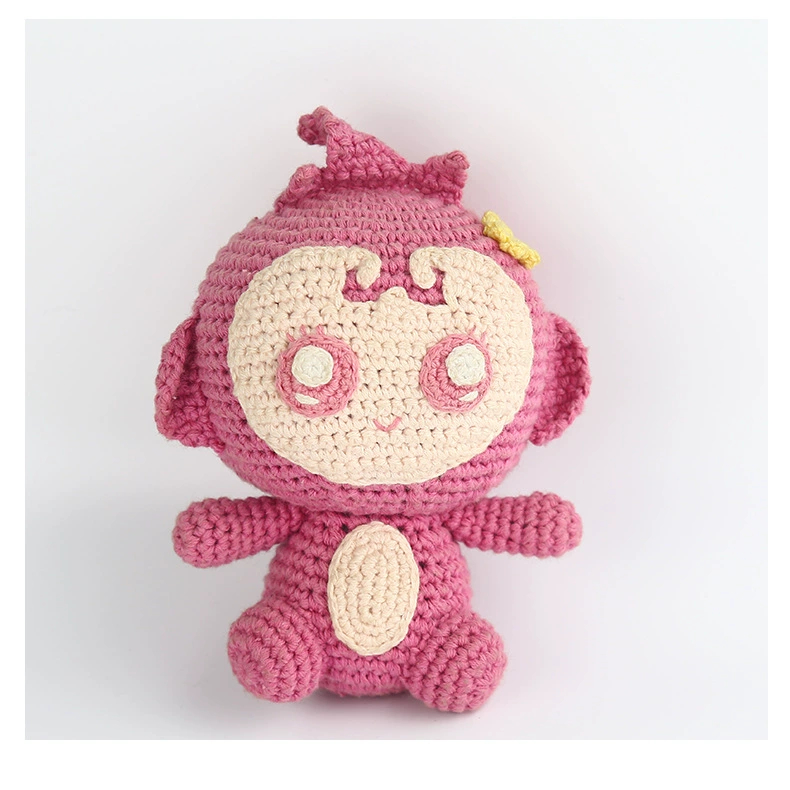 Factory - supplied Handmade Crochet Dolls, Crochet Plush Doll Keychains, Adorable Crochet Monkey Dolls