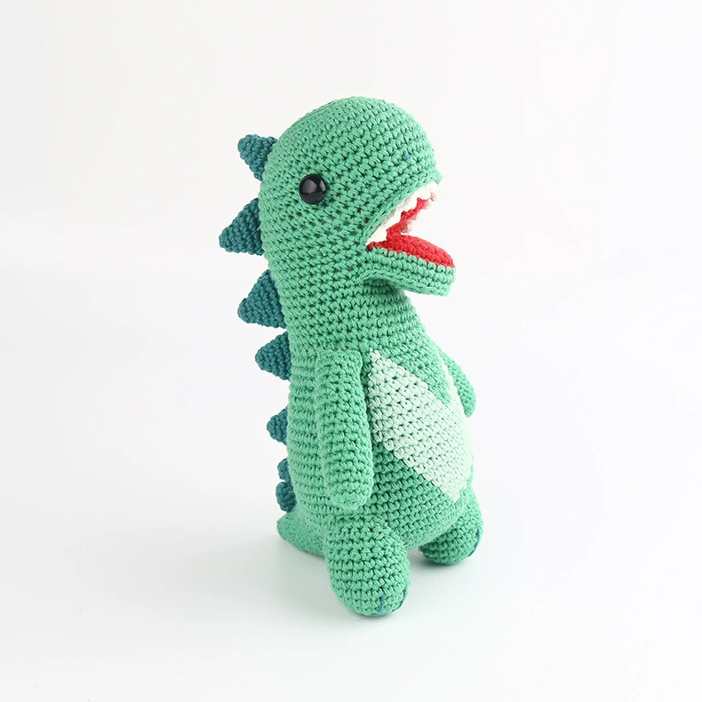 Handmade Creative Wool Crochet Dinosaur Plush Dolls, for Export Trade