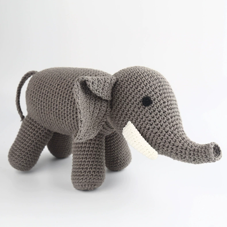 Manufacturer - Supplied Hand - Crocheted Elephant Plush Dolls, Adorable Animal - themed Handicrafts