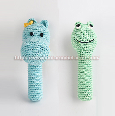 Handmade Crochet Baby Teething Toys – Hippo, Cow & Bird Designs