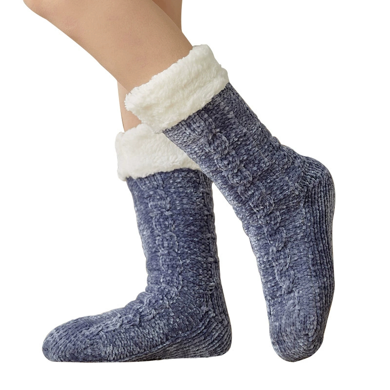 Women's Floor Socks, Snow Socks, Sleep Socks, Carpet Socks, Home Warm Fleece-Lined Leg Warmers, Postpartum Slipper Socks