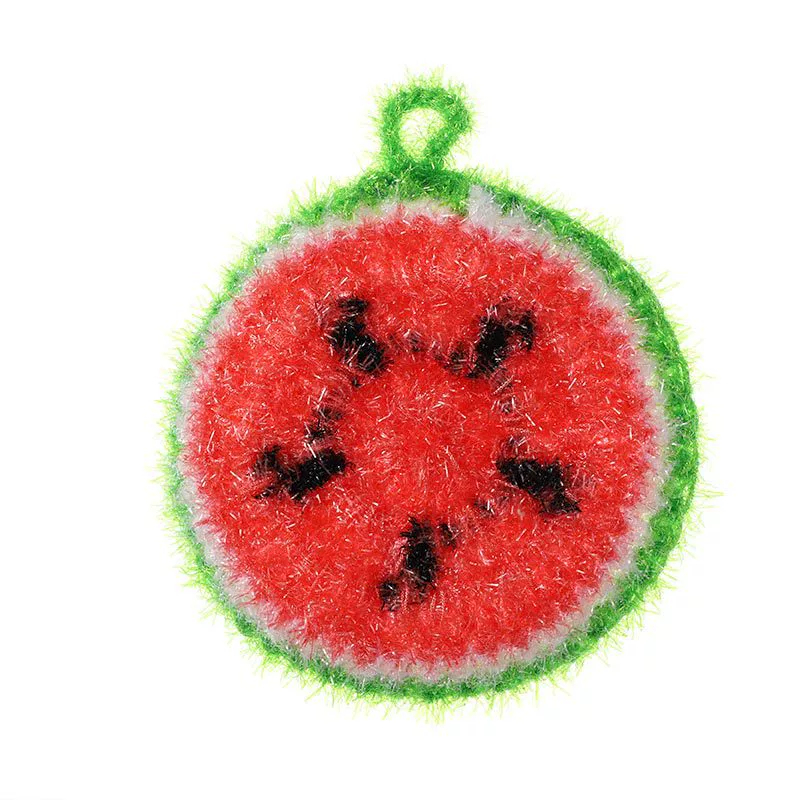 Hand Crochet Watermelon Dish Cloth Scrubber Scrubby