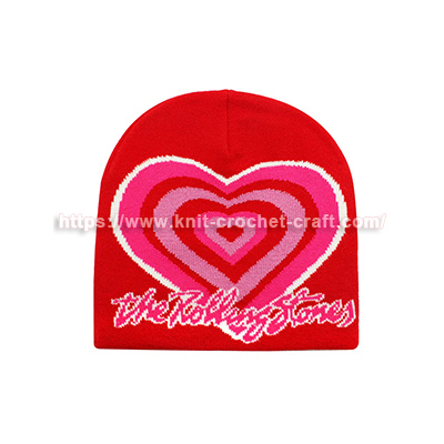 Custom OEM Knitted Acrylic Men’s and Lady’s Valentines Gift Beanies