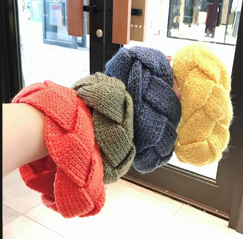 Custom Korean Style Autumn & Winter Warm Knitted Headband, Elastic Wool Hairband for Women, 24 Colors, Cute & Elegant Hair Accessories